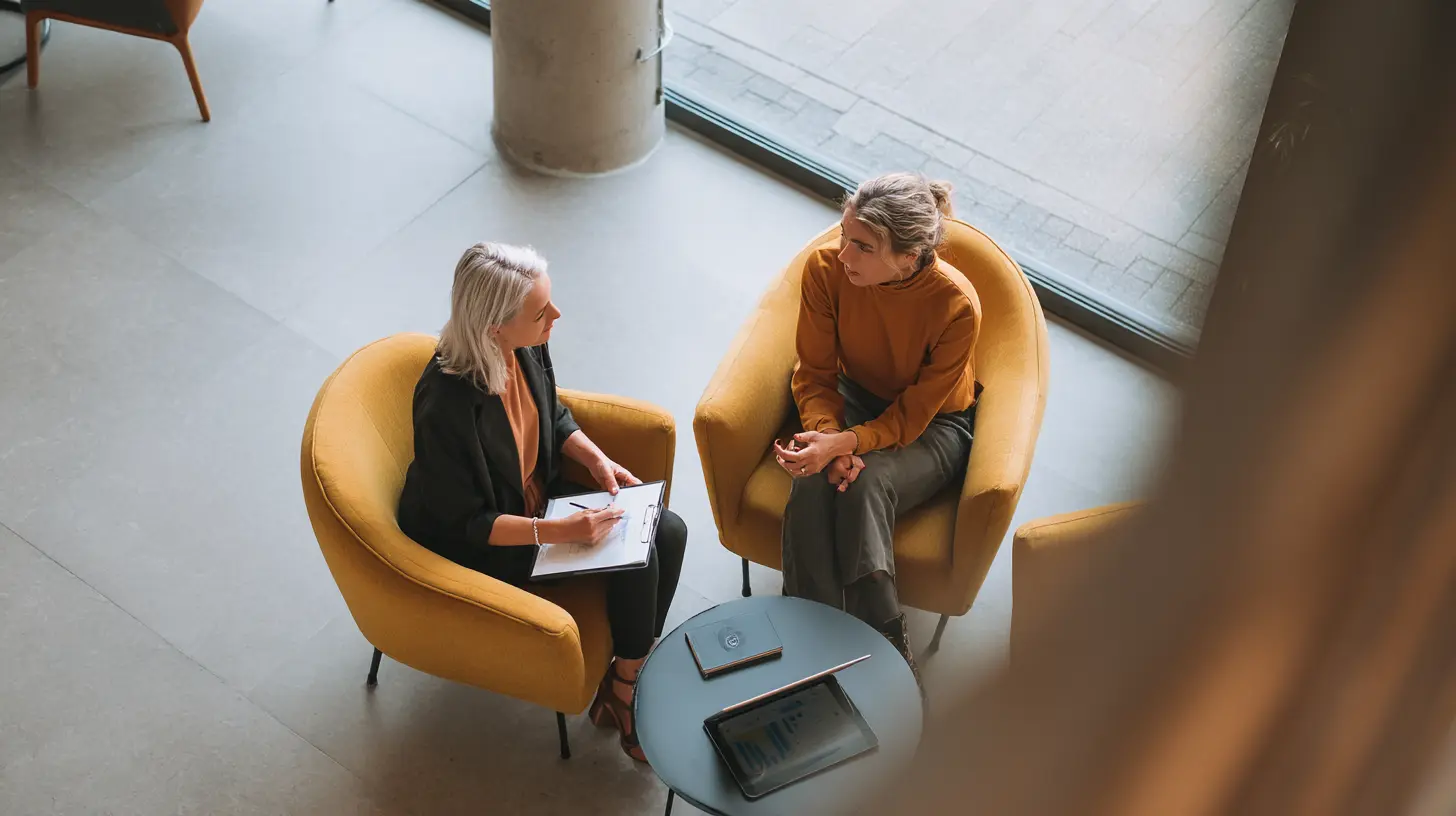 Vue du haut de deux personnes